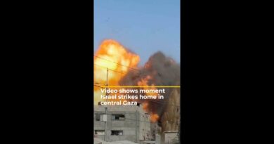 Video shows moment Israel strikes home in central Gaza | AJ #shorts