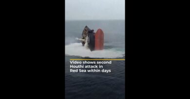 Video shows second Houthi attack in Red Sea within days | AJ #shorts