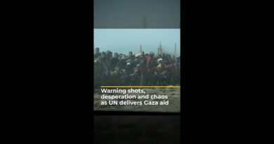 Warning shots, desperation and chaos as UN delivers aid in Gaza | AJ #shorts