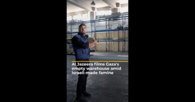 Al Jazeera films in Gaza’s empty warehouse as Israeli-made famine deepens | AJ #shorts