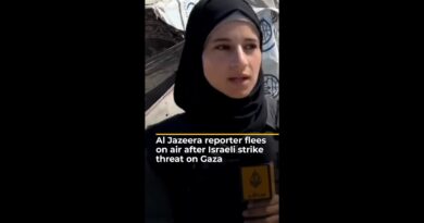Al Jazeera reporter flees on air after Israeli strike threat on Gaza | #ajshorts