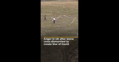 Anger in UK after stone cross disassembled to create Star of David