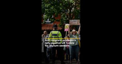 Anti-refugee protesters in the UK rally against hotels for asylum seekers