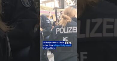 Berlin police violently disperse protest for killed Al Jazeera journalists | DW News