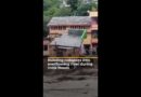 Building collapses into overflowing river during India floods | AJ#shorts