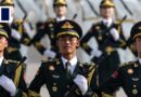 Chinese PLA soldiers rehearse for Victory Day parade