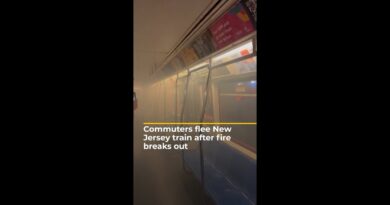 Commuters flee New Jersey train after fire breaks out | AJ #shorts