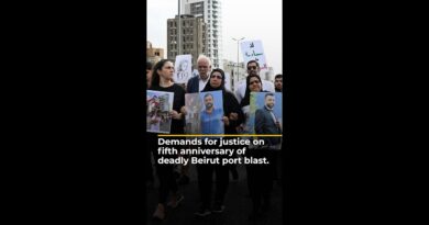 Demands for justice on fifth anniversary of deadly Beirut port blast | AJ#short