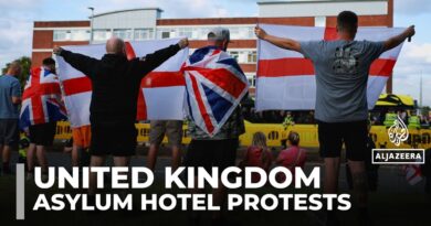 Demonstrations erupt across UK over hotels housing asylum seekers
