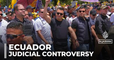 Ecuador’s President Noboa leads rally against Constitutional Court over security laws