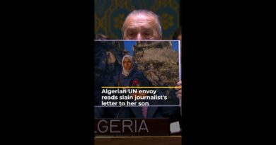 Emotional Algerian UN envoy reads Mariam Abu Daqqa’s letter to her son