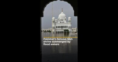 Famous Sikh shrine partially submerged after flooding in Pakistan | AJ #shorts