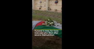 Funeral held in Italy for Gaza evacuee who died after severe malnutrition | AJ #shorts