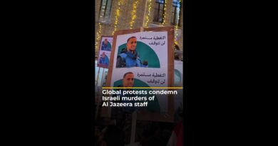 Global protests condemn Israeli murders of Al Jazeera staff | AJ #shorts