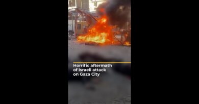 Horrific aftermath of Israeli attack on Gaza City | AJ #shorts