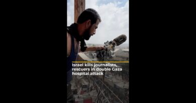 Israel kills journalists, rescuers in double Gaza hospital attack | AJ #shorts