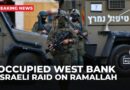 Israeli forces raid Ramallah in the West Bank, firing stun grenades and live ammunition