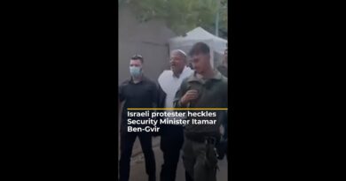 Israeli protesters confront far-right Security Minister Itamar Ben-Gvir | AJ #shorts
