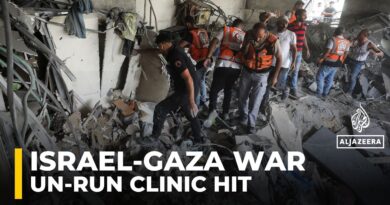 Israeli strike hits UN-run clinic sheltering displaced Palestinians in Gaza City