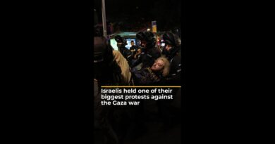 Israelis hold major protests and strike against Gaza war | AJ #shorts