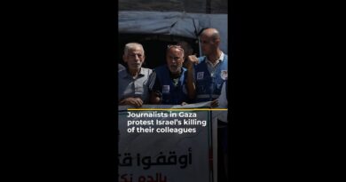 Journalists in Gaza protest Israel’s killing of their colleagues | AJ #shorts