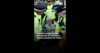 London police arrest hundreds at Gaza protest supporting Palestine Action | AJ#shorts