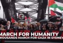 Mass Gaza solidarity rally shuts Sydney Harbour Bridge amid calls for ceasefire and aid