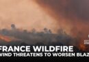 Massive wildfire sweeps southern France, forcing evacuations as heatwave intensifies