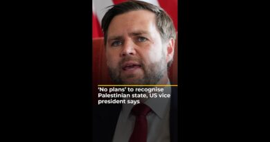 ‘No plans’ to recognise Palestinian state, US vice president says | AJ #shorts