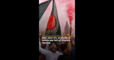 One year on, protesters celebrate fall of Sheikh Hasina | AJ #shorts