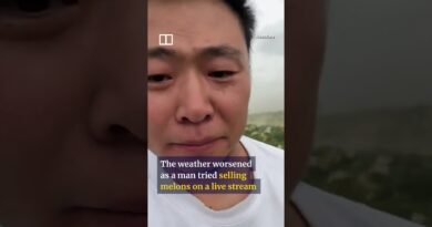 Sandstorm batters Chinese farm as live-streamer tries selling melons #shorts