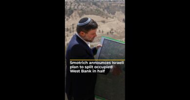 Smotrich announces Israeli plan to split occupied West Bank in half | AJ #shorts