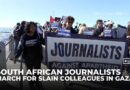 South African journalists march for Gaza colleagues killed by Israeli forces