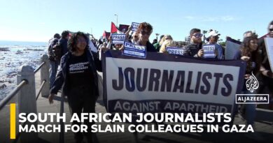 South African journalists march for Gaza colleagues killed by Israeli forces