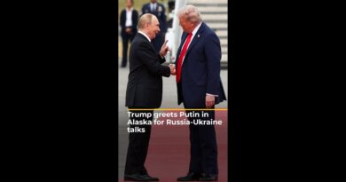 Trump greets Putin in Alaska for Russia-Ukraine talks | #ajshorts