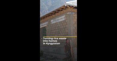Turning rice waste into homes in Kyrgyzstan | AJ #shorts