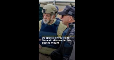 US special envoy visits Gaza aid sites as famine deaths mount | AJ #shorts