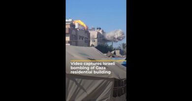 Video captures Israeli bombing of Gaza residential building