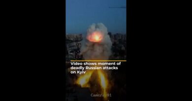 Video shows moment of deadly Russian attacks on Kyiv | AJ #shorts