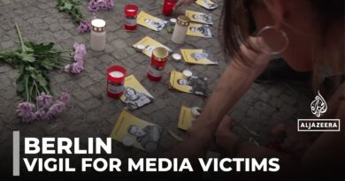 Vigil for killed journalists: Palestinian solidarity ceremony held in Berlin