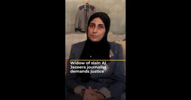 Widow of slain Al Jazeera journalist calls on world to stop Israel from killing others | AJ #shorts