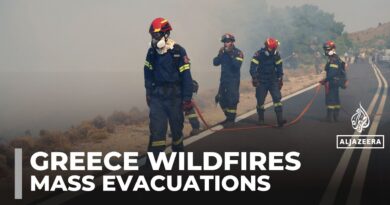 Wildfires in Greece force mass evacuations as firefighters battle intense blazes
