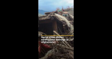 Aerial video shows earthquake damage in Afghanistan’s Kunar province | AJ #shorts
