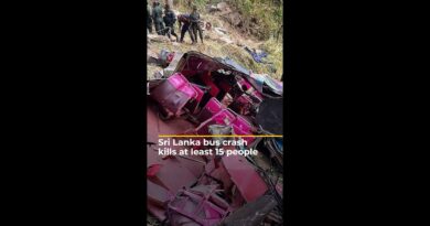 Bus crashes off steep cliff, killing at least 15 people in Sri Lanka | AJ #shorts