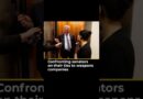 Confronting senators on their ties to weapons companies | Business of War #shorts