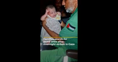 Families search for loved ones after overnight strikes in Gaza