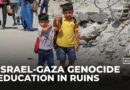 Gaza’s school year begins in tents as Israeli bombardment destroys 90% of schools