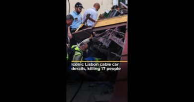 Iconic Lisbon cable car derails, killing 17 people | AJ #shorts