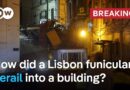 Iconic Lisbon funicular derails into a building, killing at least 15 people | DW News