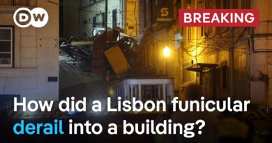 Iconic Lisbon funicular derails into a building, killing at least 15 people | DW News
